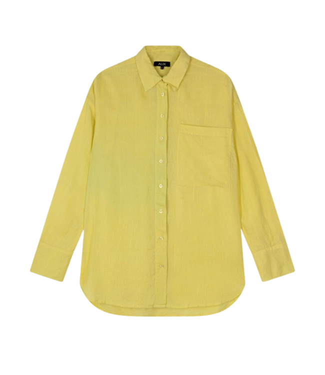 Alix the Label Linen lyocell blouse soft yellow