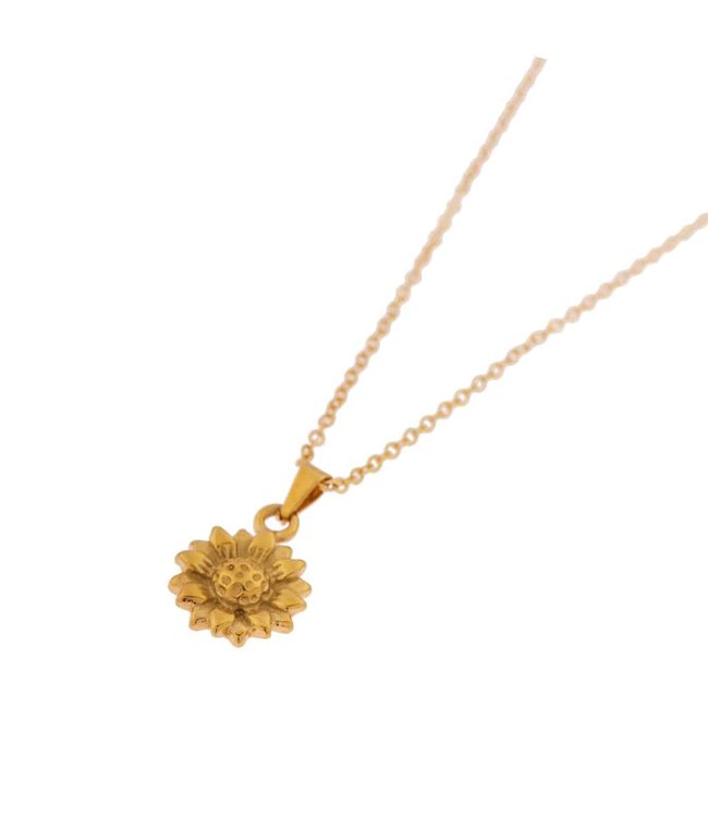 Label Kiki Sunflower necklace gold KSK1171-GOLD