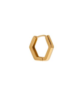 Label Kiki Label Kiki Baby hexagon hoop gold