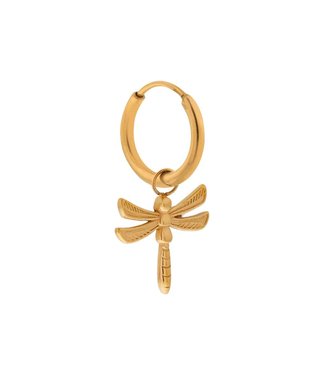 Label Kiki Label Kiki Dragonfly hoop gold