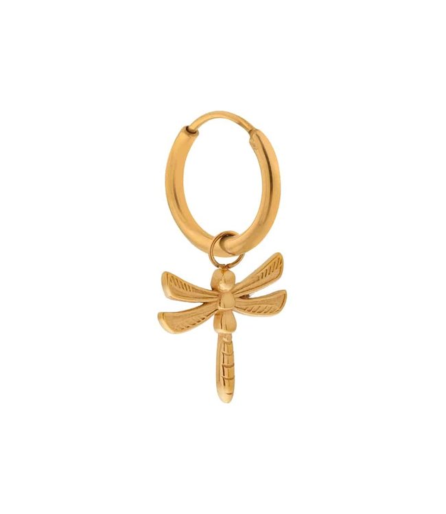 Label Kiki Dragonfly hoop gold KSH1251-GOLD