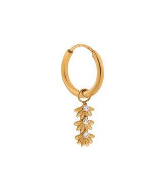 Label Kiki Label Kiki Triple flower white hoop gold