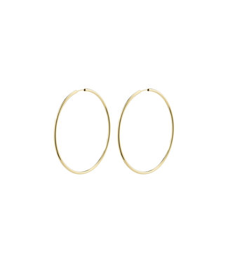 Pilgrim APRIL recycled large hoop earrings gold-plated