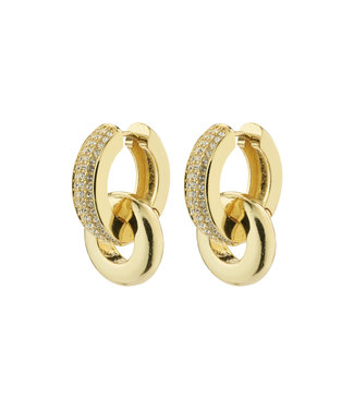 Pilgrim LEARN recycled chunky hoop earrings gold-plated