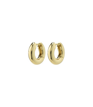 Pilgrim AICA recycled chunky huggie hoop earrings gold-plated