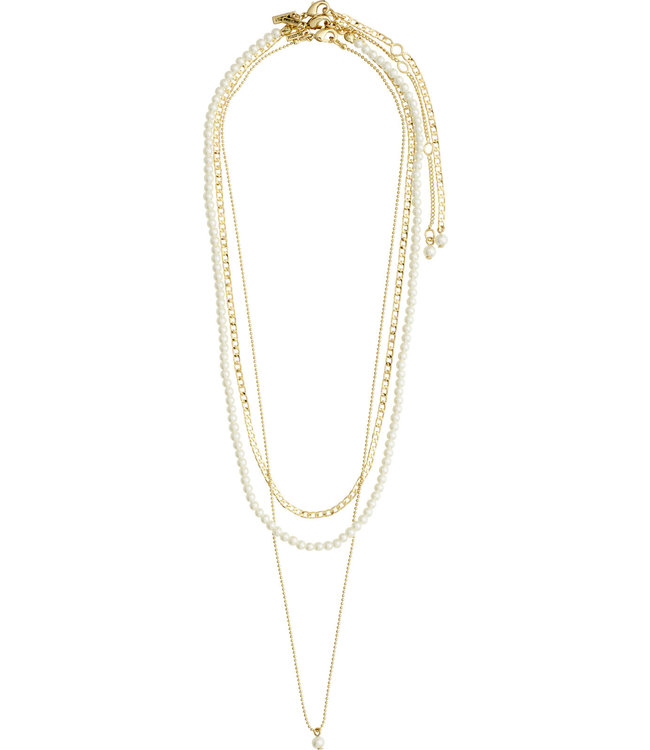 Pilgrim BAKER necklace 3-in-1 set gold-plated 632312001