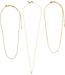 Pilgrim BAKER necklace 3-in-1 set gold-plated 632312001