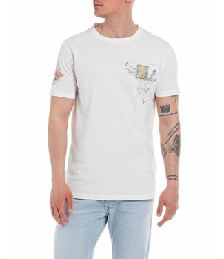 Replay Tee s/s with drawings print