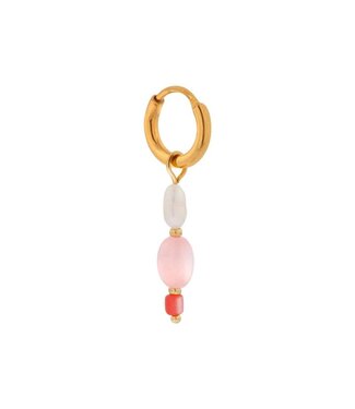 Label Kiki Pink drop heap gold