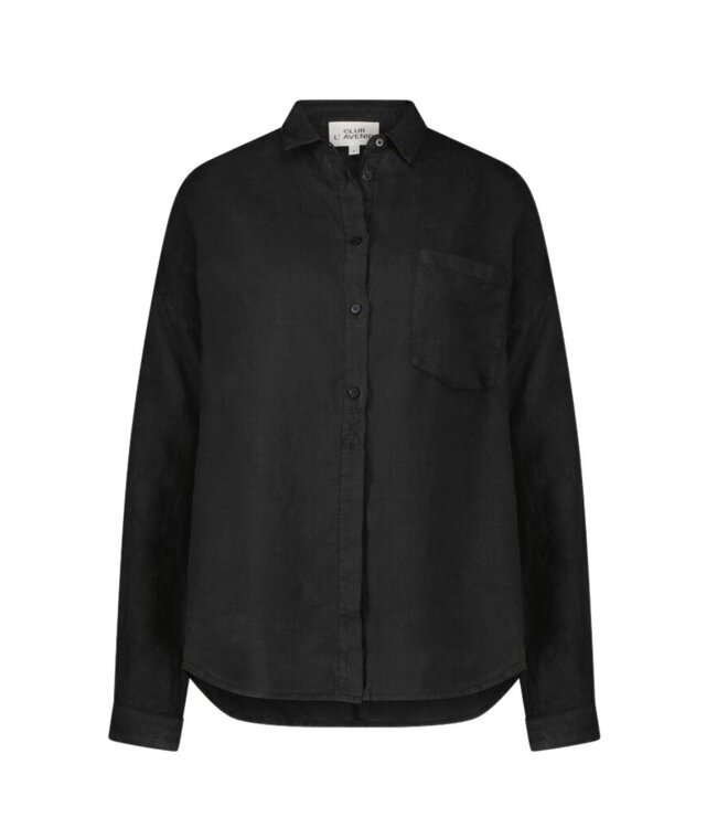 Club L'avenir Louna linen shirt black 5055150-10