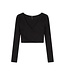 Alix the Label Fake wrap cropped top black