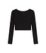 Alix the Label Fake wrap cropped top black