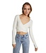 Alix the Label Fake wrap cropped top cream – Light top, perfect for layering