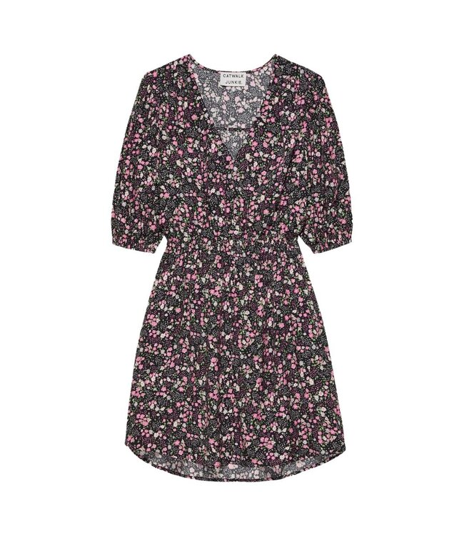 Catwalk Junkie Rose garden dress black