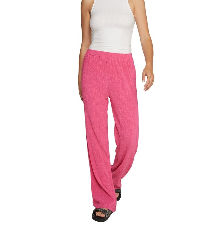 Alix the Label Woven wide leg broek pink – Moderne broek met strakke pasvorm