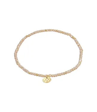 Pilgrim INDIE bracelet peach, gold-plated