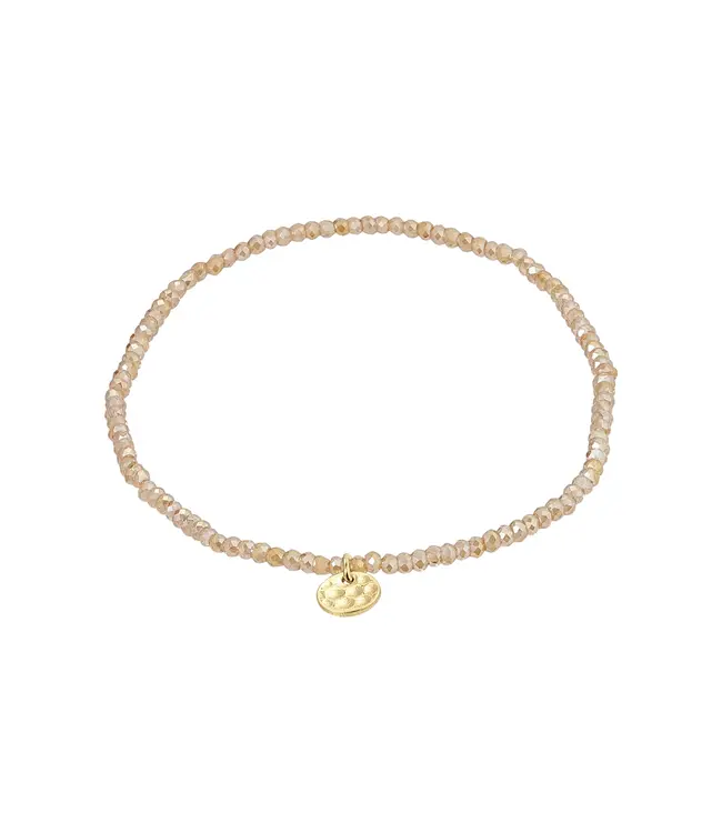 Pilgrim INDIE bracelet peach, gold-plated