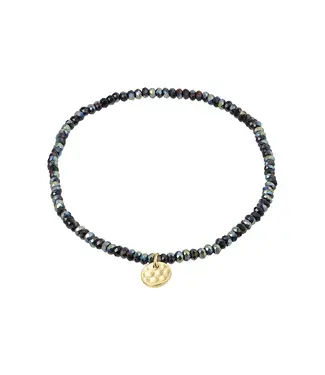 Pilgrim INDIE bracelet grey, gold-plated