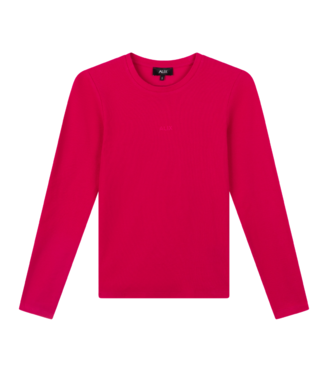 Alix the Label Rib jersey top magneta pink