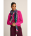 POM Amsterdam Dare flower pop pink shawl green