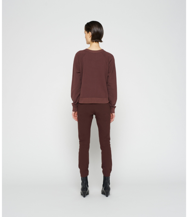 10Days Fitted punto pants aubergine