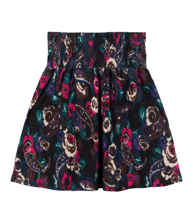 Alix the Label Paisley flower skirt multi colour – Playful skirt with ruffles