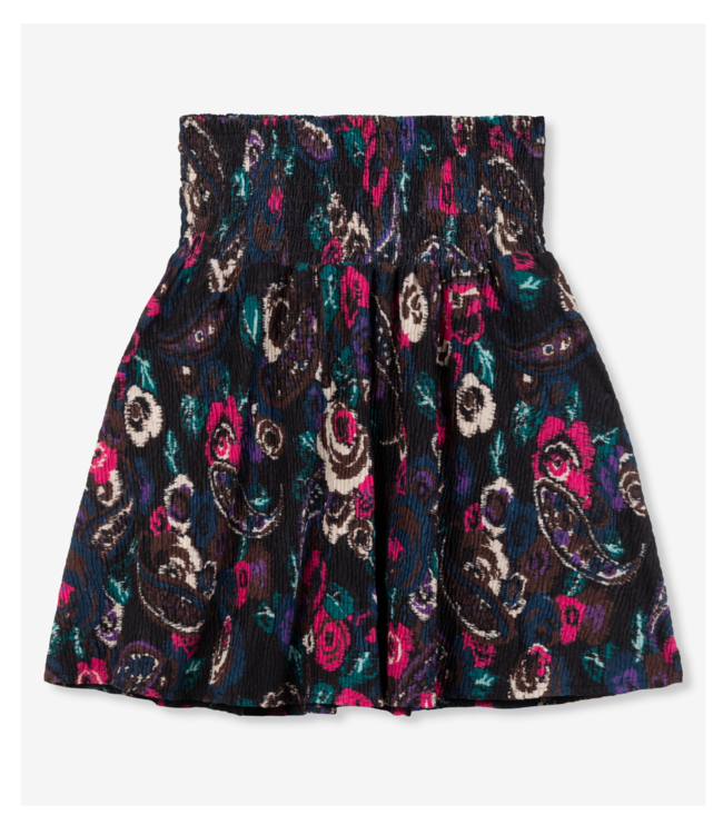 Alix the Label Paisley flower rok multi colour – Speelse rok met ruches
