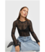 Alix the Label Fitted lace top black