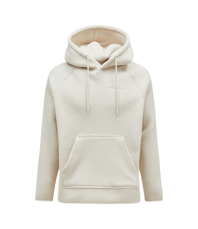 Peak Performance Fleece hood sand fog