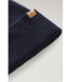 Woolrich Merino wool ribbed beanie melton blue