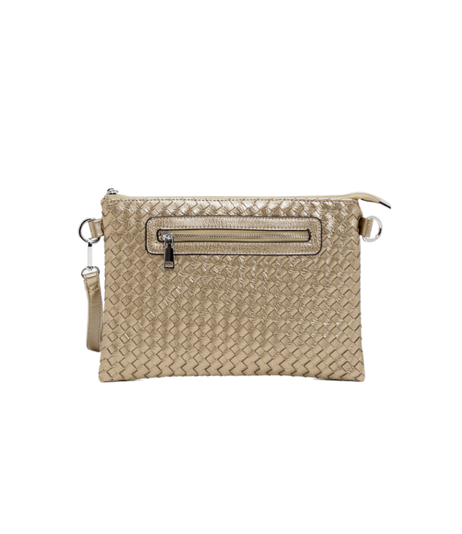 Laster Kelly braided clutch bronze