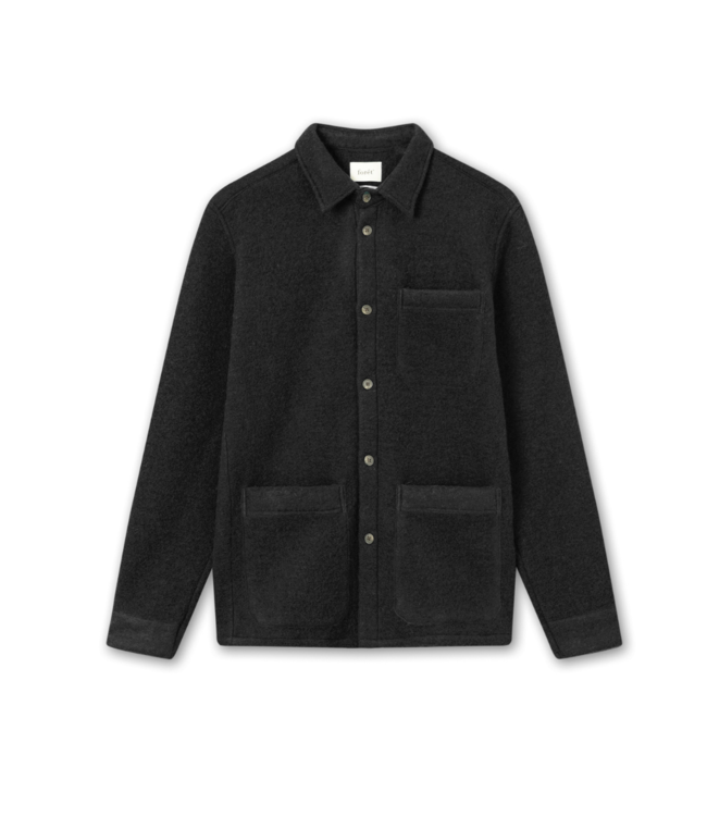 Foret Ivy Wool Overshirt Black F855-F855
