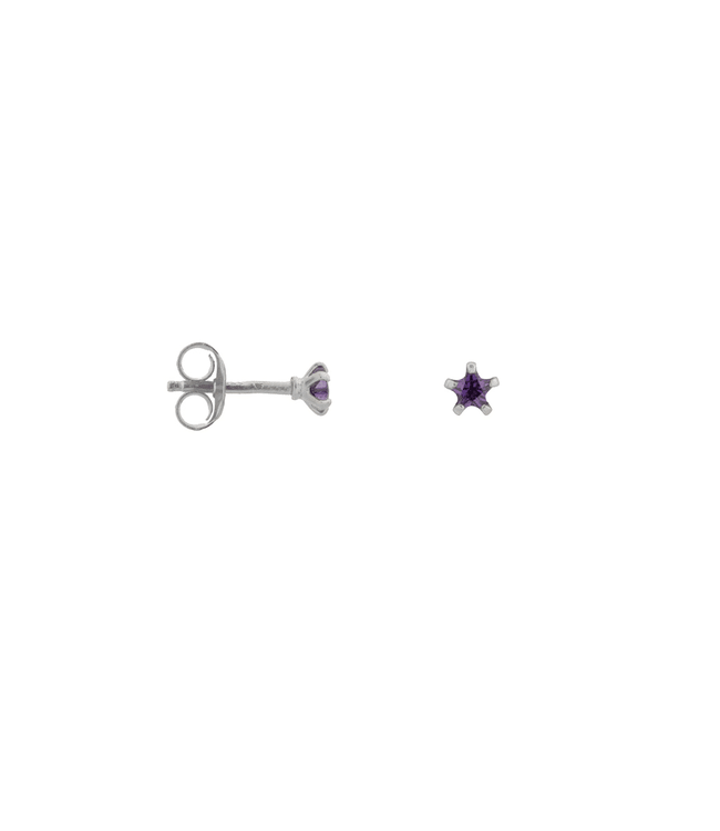 Label Kiki Purple star silver