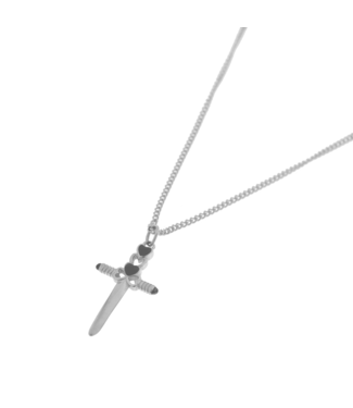 Label Kiki Cupid's dagger necklace silver