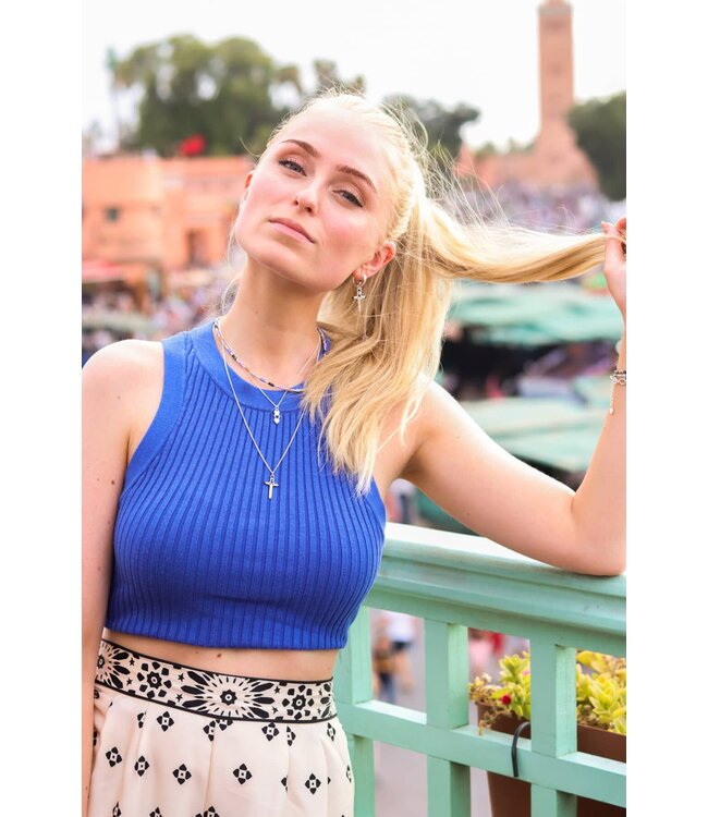 Label Kiki Cupid's dagger necklace silver KSK1352-SILVER