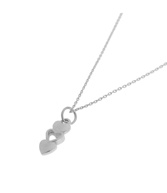 Label Kiki Open heart necklace silver
