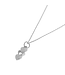 Label Kiki Open heart necklace silver KSK1322-SILVER
