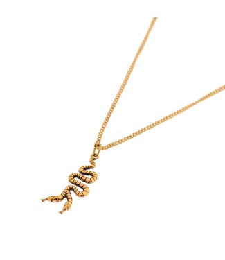 Label Kiki Silly snake necklace gold