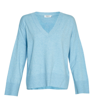 MSCH Copenhagen Selana Rachelle v pullover chamb blue mel