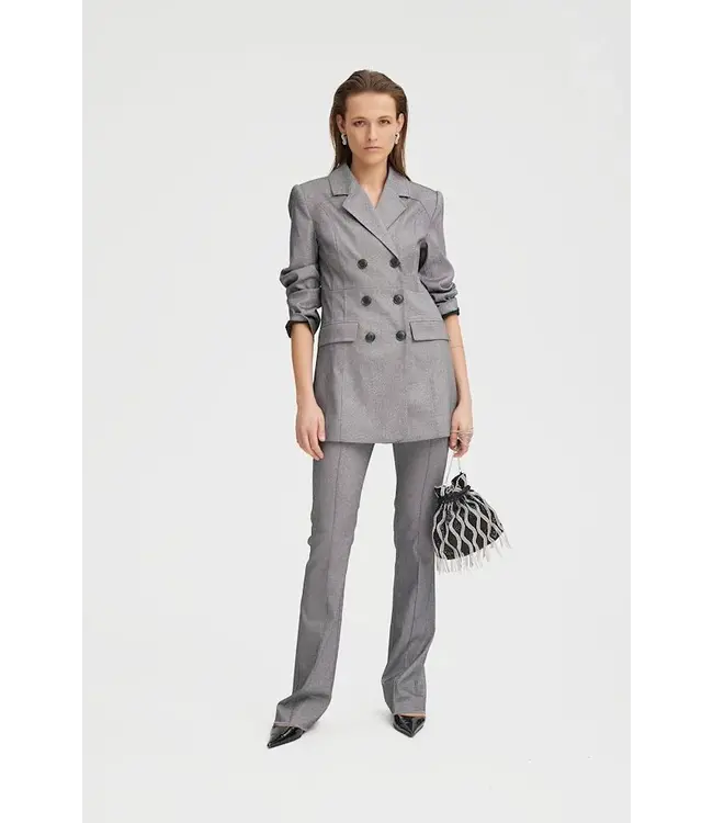 Gestuz Yaira pant grey twill glitter