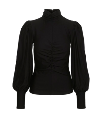 Gestuz Rifa cuff blouse black