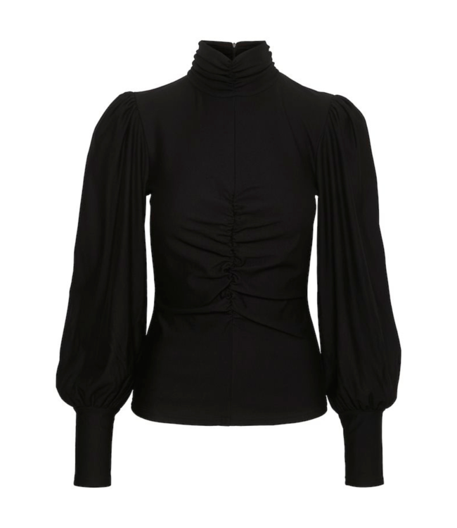 Gestuz Rifa cuff blouse black 10908613-100017
