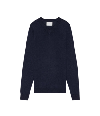 NN.07 Sergio v neck knit multi navy 6605