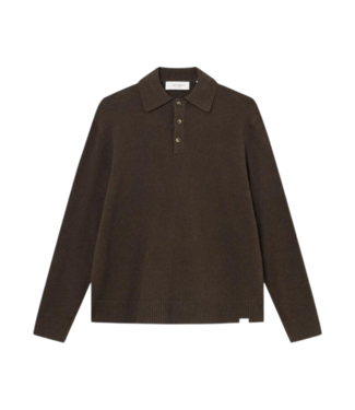 Les Deux Errol rugby knit coffee brown