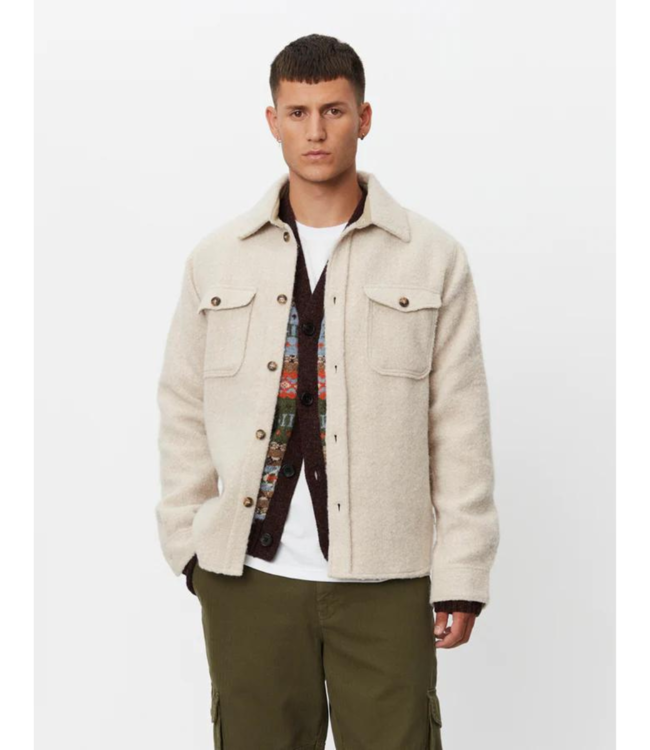 Les Deux Lennon boucle overshirt ivory LDM640080-215215