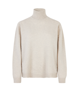 Samsoe Samsoe Isak knit turtleneck 15010 silver lining