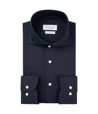 Profuomo Japanese knitted shirt navy