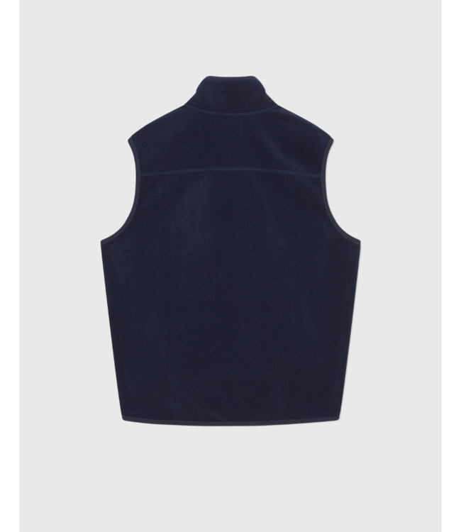 Wood Wood Dax patch zip fleece gilet Eternalblue 10275618-2487-7059