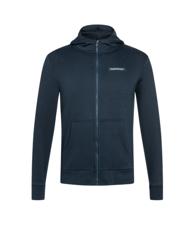 Peak Performance Logo zip hood sweat blue shadow G78502010-BLUE