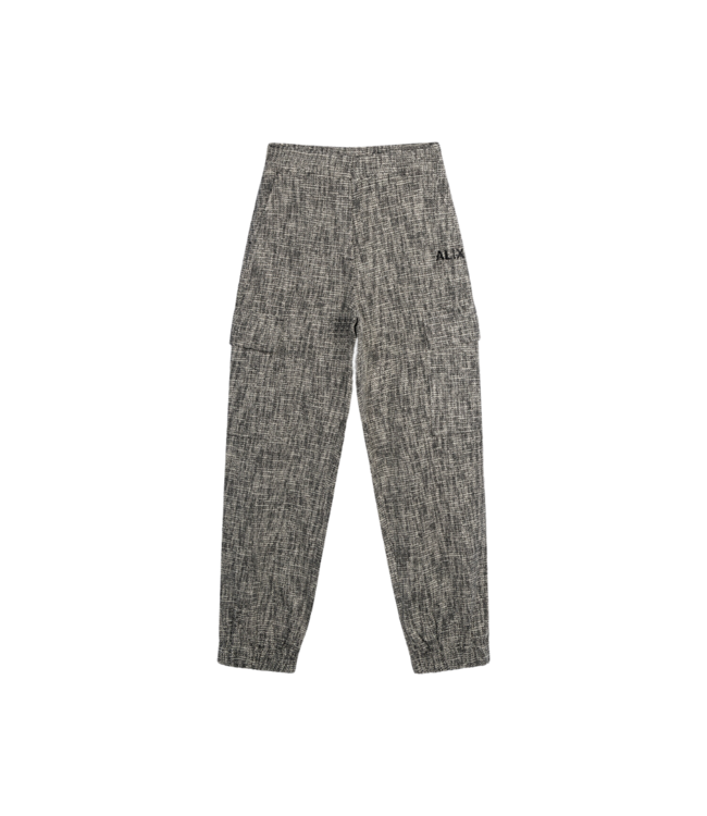 Alix the Label Boucle cargo pant black white